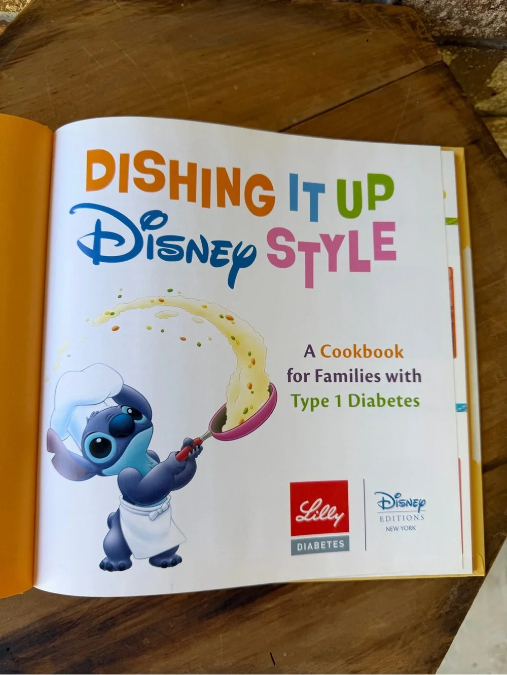 Dishing It Up Disney Style Recipes Type 1 Diabetes 2011 Hardcover Excellent!